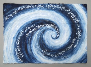 Spiral of light (text by Maureen Duffy) artist's book by Liz Mathews